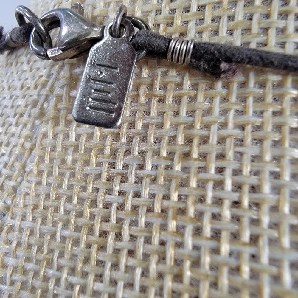 J. Jill Brown Pendant Necklace with Tassels On Rope